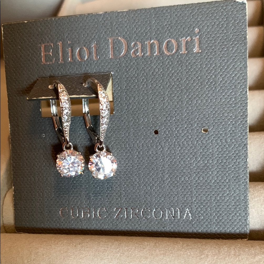 Eliot Danori Sparkling Silver Drop Earrings 18$